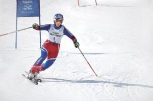 Kelsey Schmid-Sommer of Whitefish races to her fourth-straight national telemark title over the weekend in Steamboat Springs, Colo. Photo courtesy of U.S. Telemark Ski Association.